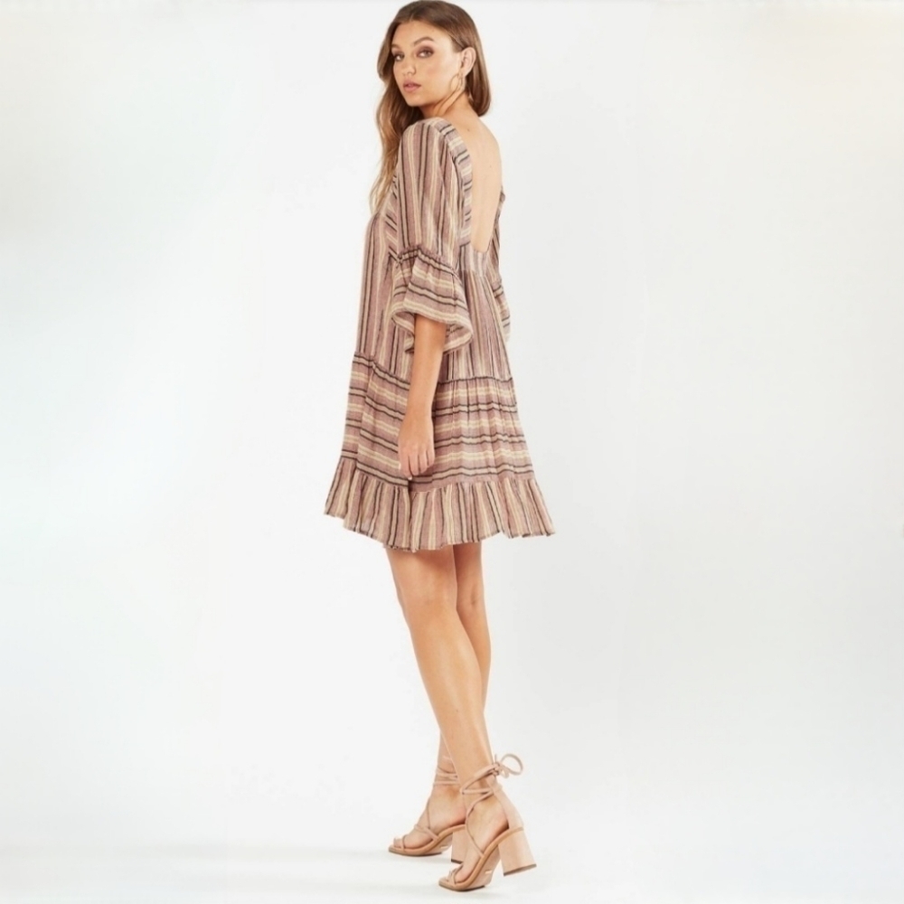Tigerlily Multi Striped Tami Mini Dress 10